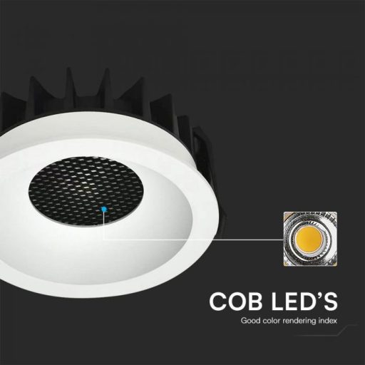 V-TAC Led beépíthető mélysugárzó COB -Méhsejt kialakítású 18W 3in1 - 23674