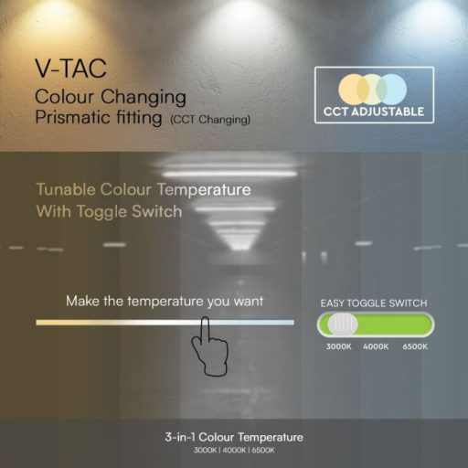 V-TAC LED Bútorvilágító 40W 120 lm/W 120cm CCT 3in1 - 23680