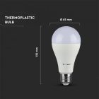 V-TAC LED izzó  E27 A65 17W 200° 3000K gömb (Samsung Chip) - 23687