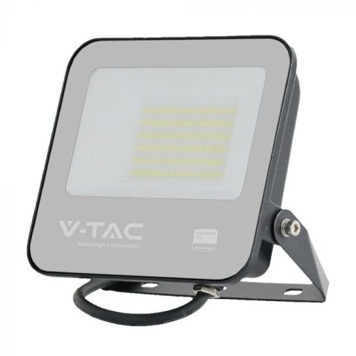 V-TAC LED reflektor 50W 4000K Fekete házas, Szürke matt üveggel, 1 m hosszú vezetékkel (SAMSUNG CHIP) -23688