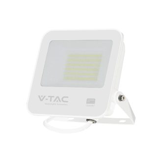   V-TAC LED reflektor 50W 4000K Fehér házas, Szürke matt üveggel, 1 m hosszú vezetékkel (SAMSUNG CHIP) -23689