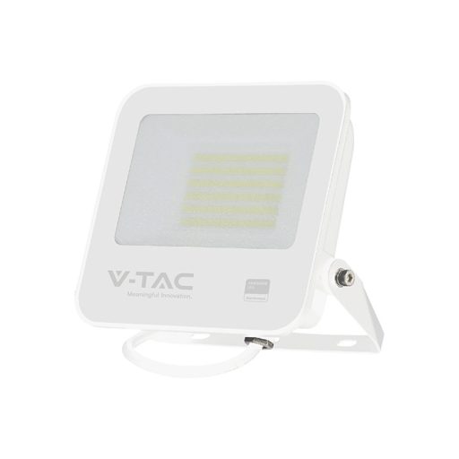 V-TAC LED reflektor 50W 6500K Fehér házas, Szürke matt üveggel, 1 m hosszú vezetékkel (SAMSUNG CHIP) -23690