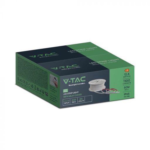 V-TAC LED szalag SMD2025 286LED/M 12.5W/M 220V IP65 6500K 50M/Tekercs - 23723