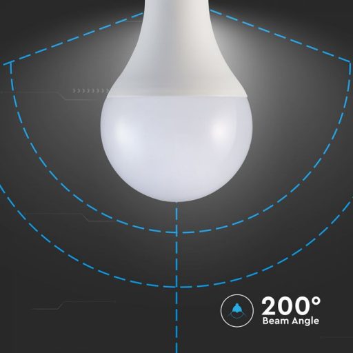 V-TAC LED izzó  E27 A80 20W 200° 3000K gömb - 23747