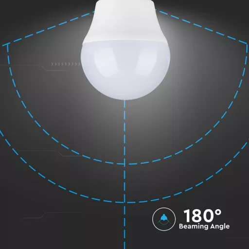 V-TAC LED izzó  E27 G45 6.5W 180° 4000K kisgömb - 23879