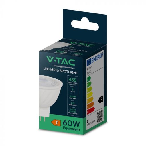 V-TAC LED spotlámpa  GU5.3 MR16 6W 12V 110° 6500K spot - 23887