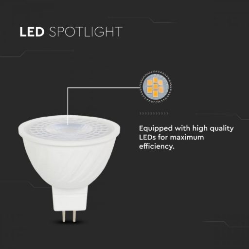 V-TAC LED spotlámpa  GU5.3 MR16 6W 12V 110° 6500K spot - 23887
