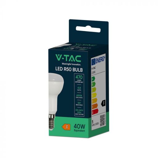 V-TAC LED izzó E14 R50 4,8W 120° 6500K spot - 23896
