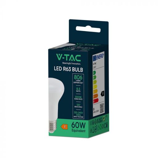 V-TAC LED izzó E27 R63 8.5W 120° 3000K spot - 23897