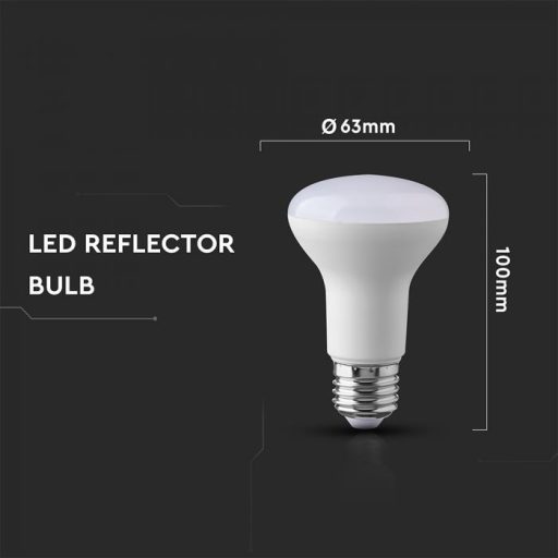 V-TAC LED izzó E27 R63 8.5W 120° 3000K spot - 23897