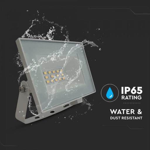 V-TAC 10W LED reflektor 110° 6500K fehér házas - 23973