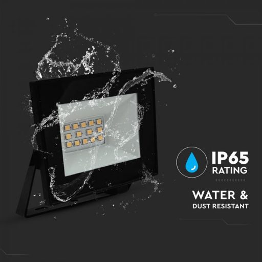V-TAC 10W LED reflektor 110° 6500K fekete házas - 23974