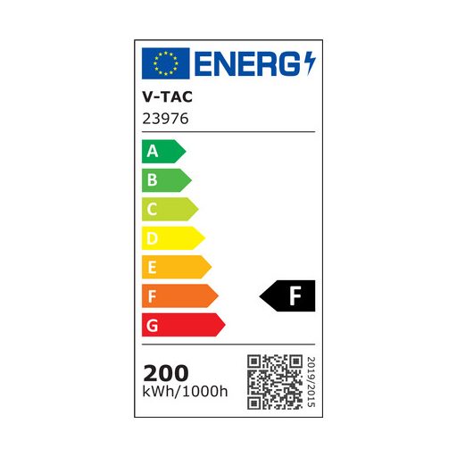 V-TAC 200W LED reflektor 110° 4000K fekete házas - 23976