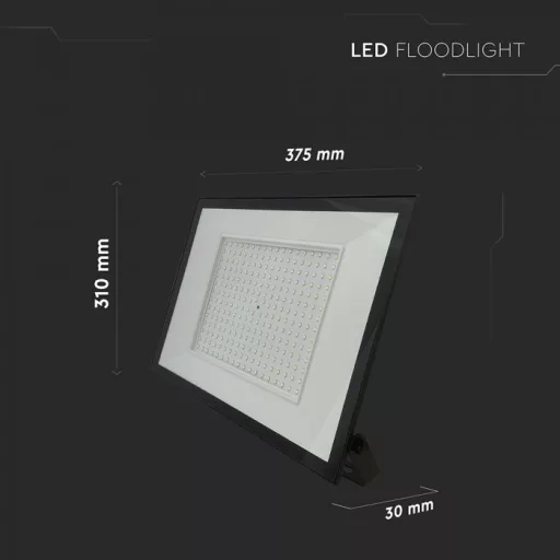 V-TAC 200W LED reflektor 110° 6500K fekete házas - 23977