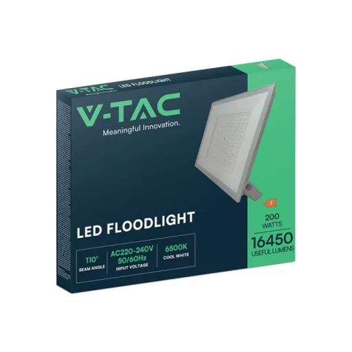 V-TAC 200W LED reflektor 110° 6500K fehér házas - 23978