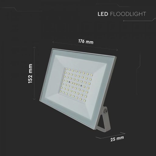 V-TAC 50W LED reflektor 110° 6500K fehér házas - 23989