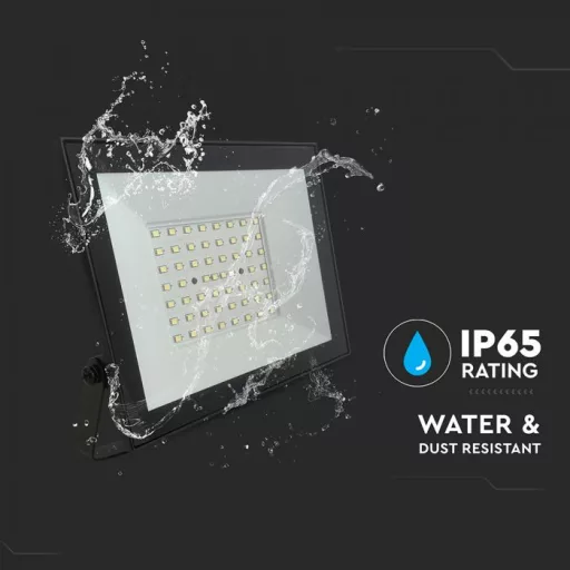 V-TAC 50W LED reflektor 110° 6500K fekete házas - 23990