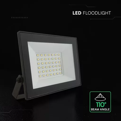 V-TAC 30W LED reflektor 110° 6500K fekete házas - 23994