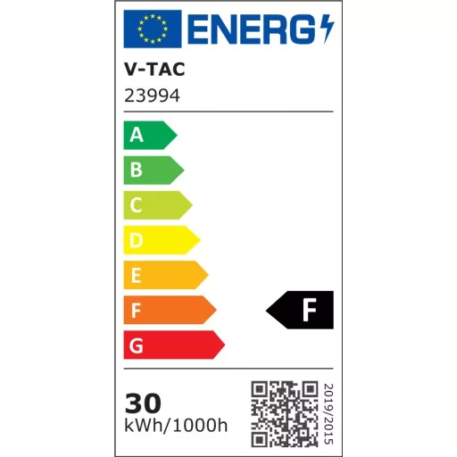 V-TAC 30W LED reflektor 110° 6500K fekete házas - 23994