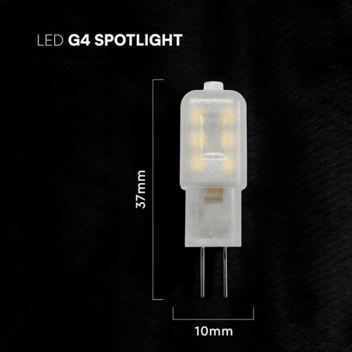 V-TAC LED spotlámpa  G4 1.1W 12V 300° 3000K tűlábas - 24027