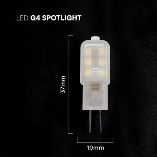 V-TAC LED spotlámpa  G4 1.1W 12V 300° 6500K tűlábas - 24029