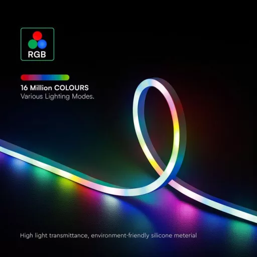V-TAC Okos magic RGB NEON LED szalag vezérlővel 30LED/M 3W/M 5V IP20 RGB - 24050