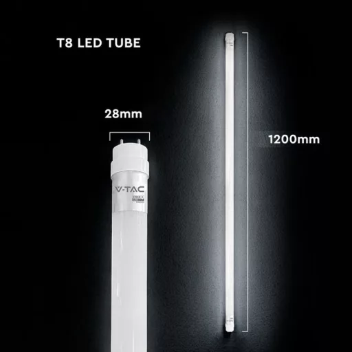 V-TAC 12W LED fénycső T8 G13 120 cm 150lm/W 160° (Cree Chip) 4000K  - 240666