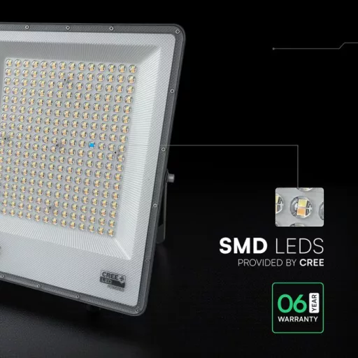 V-TAC 200W LED reflektor CCT 3in1 Fekete házas (Cree Chip) - 240706