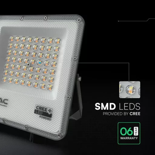 V-TAC 50W LED reflektor CCT 3in1 Fekete házas (Cree Chip) - 240736