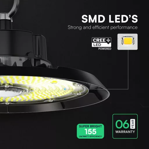 V-TAC LED Csarnokvilágító 100W 155LM/W (CREE CHIP) 6500K - 240746