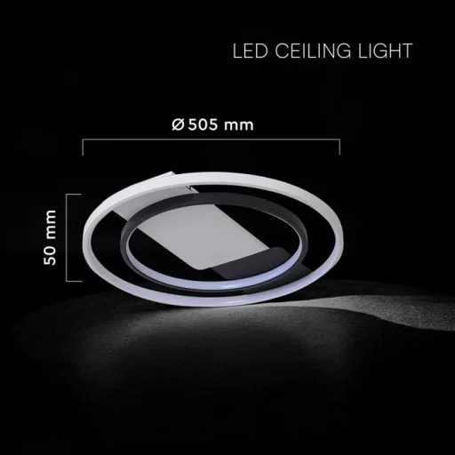 V-TAC LED dizájn lámpa - dimmelhető - 50W 3in1- fehér-fekete - 24136