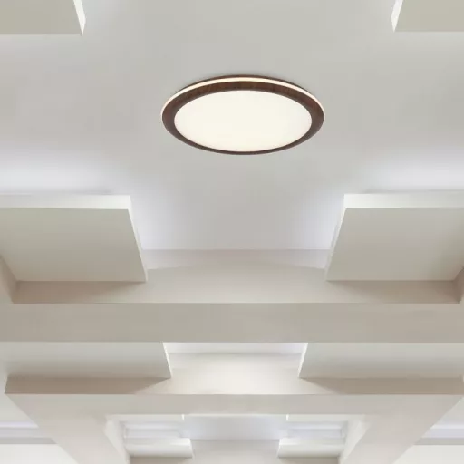 V-TAC LED dizájn lámpa - dimmelhető - 36W 3in1- fahatású kerettel - 24140