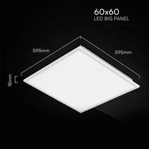 V-TAC Vékony Backlit LED panel 40W 600 x 600 mm 120LM/W 4000K - 24141