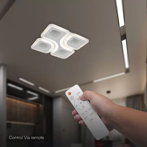 V-TAC 70W Dekoratív mennyezeti LED lámpa távirányítóval 3in1  - 24174