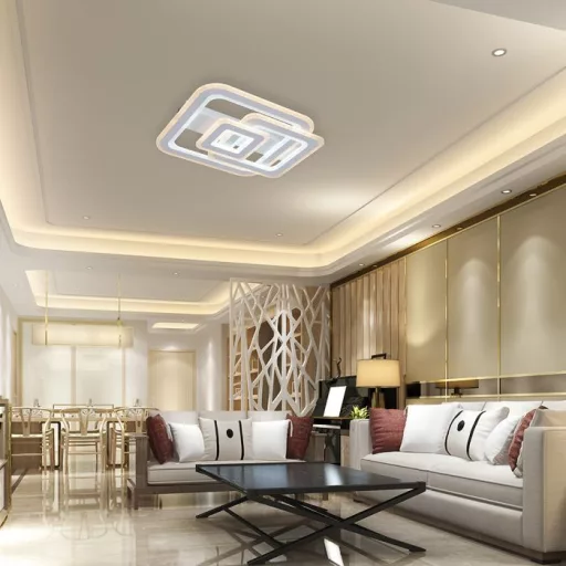 V-TAC 80W Dekoratív mennyezeti LED lámpa távirányítóval 3in1  - 24176