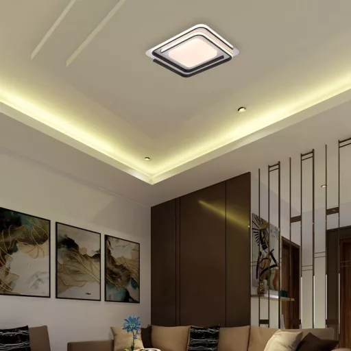 V-TAC 60W Dekoratív mennyezeti LED lámpa távirányítóval 3in1  - 24178