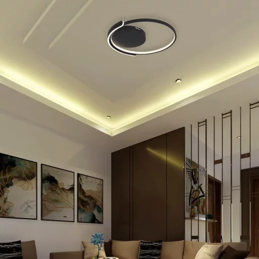 V-TAC 70W Dekoratív mennyezeti LED lámpa távirányítóval 3in1  - 24179
