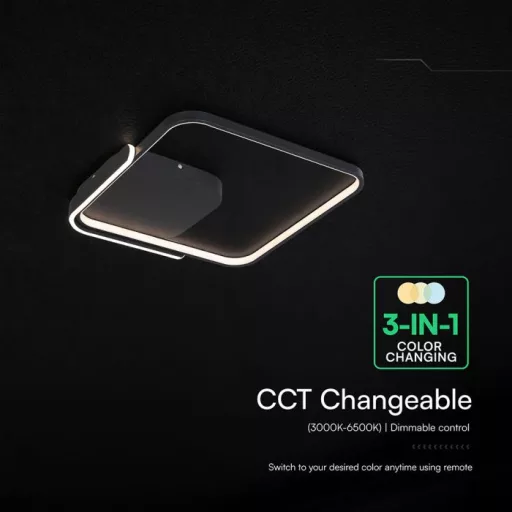 V-TAC 70W Dekoratív mennyezeti LED lámpa távirányítóval 3in1  - 24180