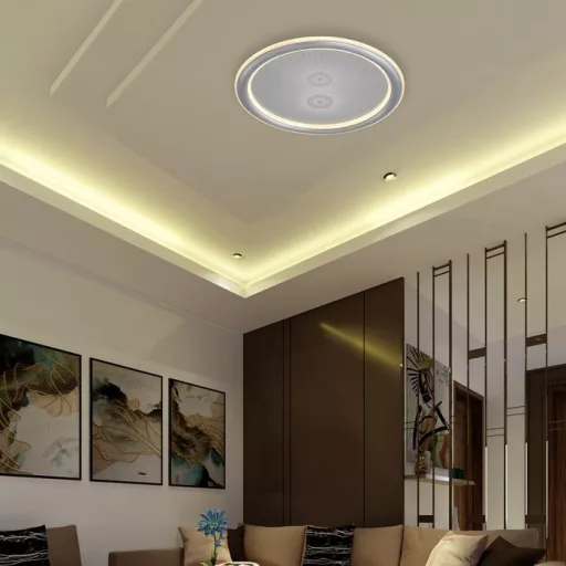 V-TAC 50W Dekoratív mennyezeti LED lámpa távirányítóval 3in1  - 24182