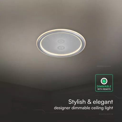 V-TAC 50W Dekoratív mennyezeti LED lámpa távirányítóval 3in1  - 24182