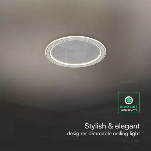 V-TAC 50W Dekoratív mennyezeti LED lámpa távirányítóval 3in1  - 24184