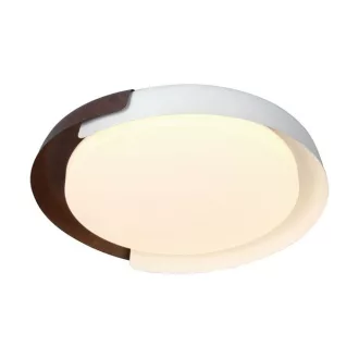   V-TAC Smart Dekoratív mennyezeti LED lámpa távirányítóval 48W 3in1 fehér/fahatású  - 24187