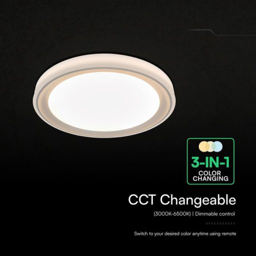 V-TAC 30W / 60W / 30W mennyezeti lámpa, távirányítható, dimmelhető aranyszínű - 24195