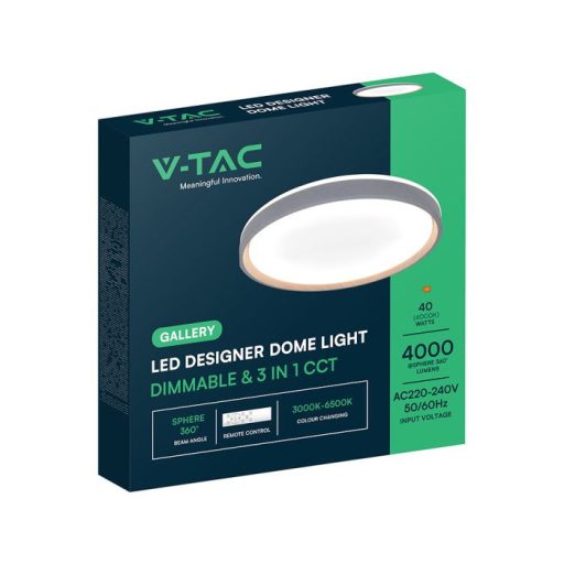 V-TAC 20W / 40W / 20W mennyezeti lámpa, távirányítható, dimmelhető fahatású - 24200