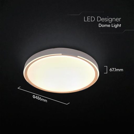 V-TAC 30W / 60W / 30W mennyezeti lámpa, távirányítható, dimmelhető fahatású - 24206