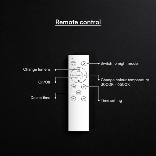 V-TAC 30W / 60W / 30W mennyezeti lámpa, távirányítható, dimmelhető fahatású - 24206
