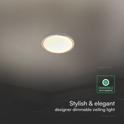 V-TAC 30W / 60W / 30W mennyezeti lámpa, távirányítható, dimmelhető fahatású - 24206