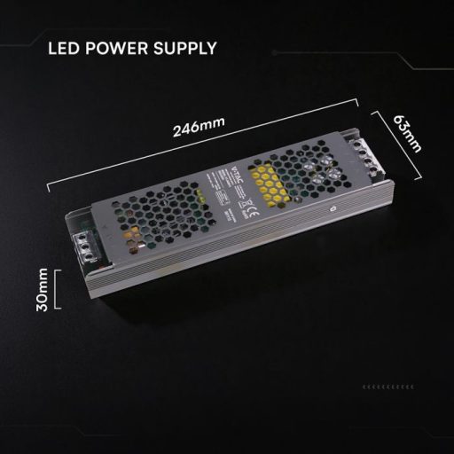 V-TAC LED Fémházas szerelhető SLIM tápegység 250W 10.5A 24V IP20 - 24241