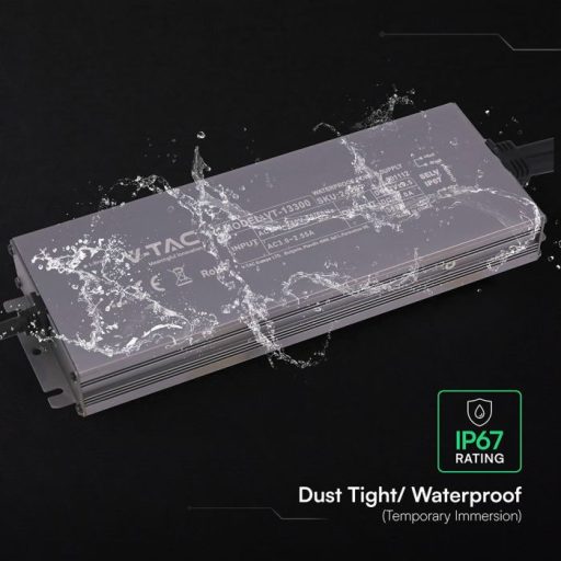 V-TAC LED Fémházas szerelhető vízálló tápegység 300W 12.5A 24V IP67 - 24248