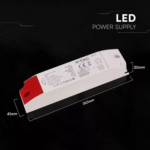 V-TAC LED szerelhető vízálló tápegység 36W 1.5A 24V IP44 - 24249